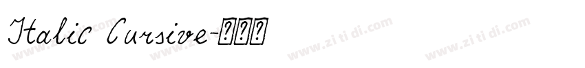 Italic Cursive字体转换